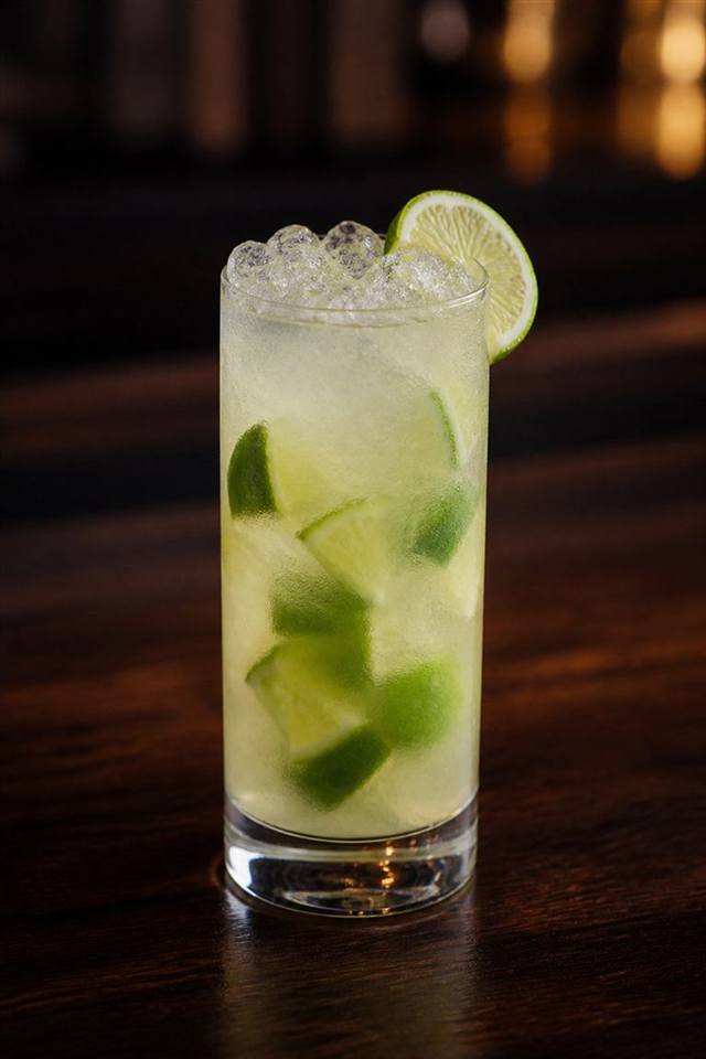 Elderflower Caipirinha cocktail