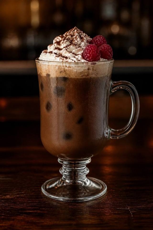 Mocha-Berry cocktail